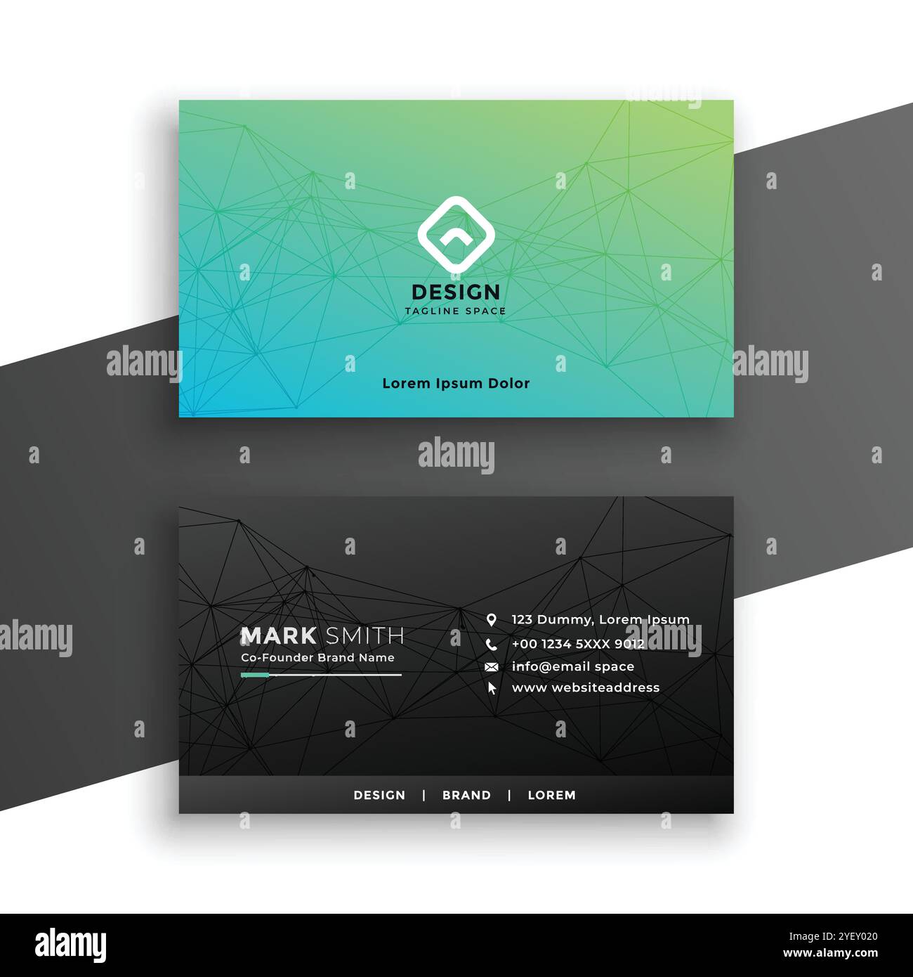 black and turquoise color business card design Stock Vector Image & Art ...