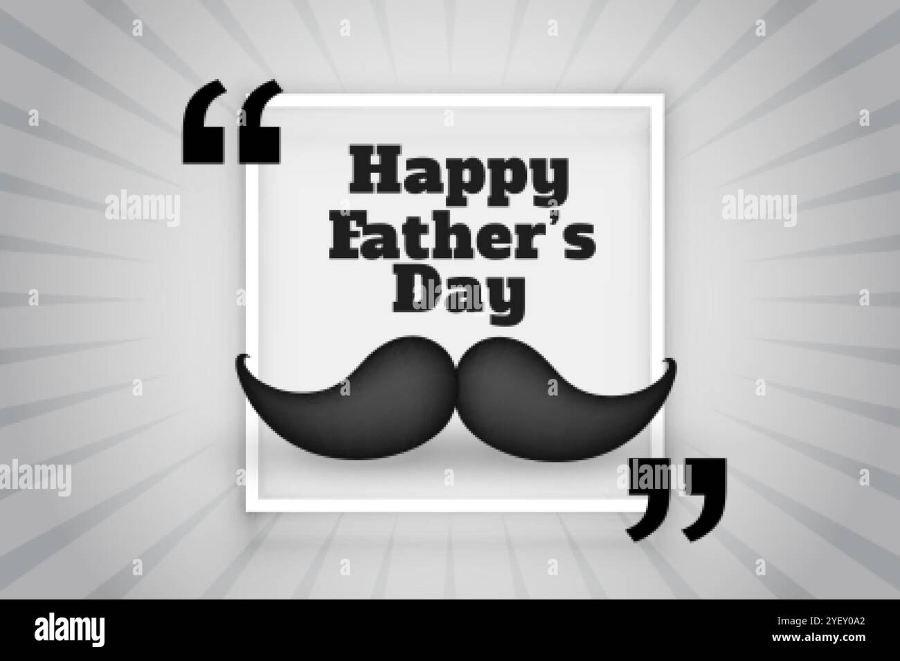 happy fathers day wishes card with 3d mostache Stock Vector Image & Art ...