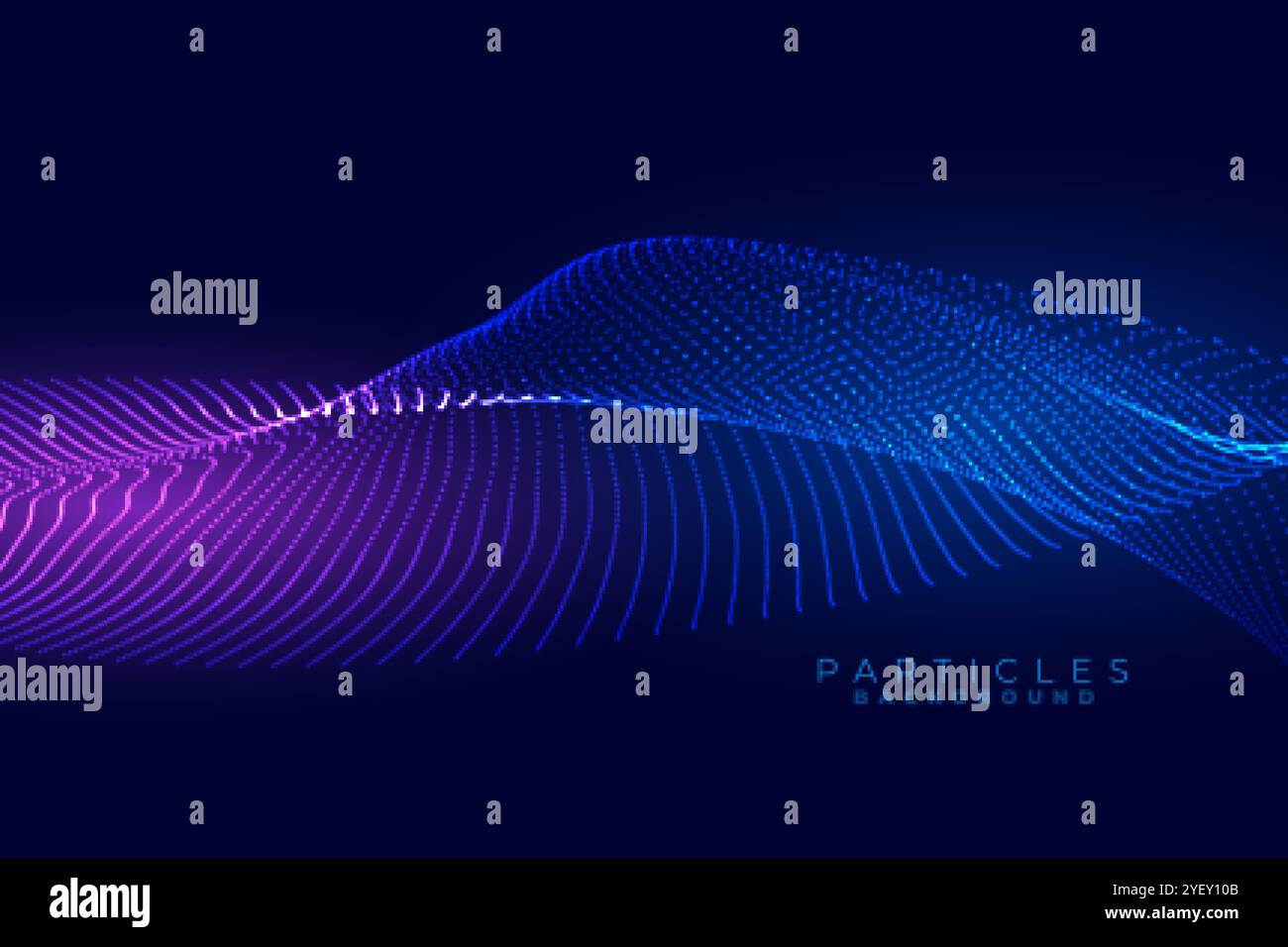 digital particle flowing wave technology background design Stock Vector ...