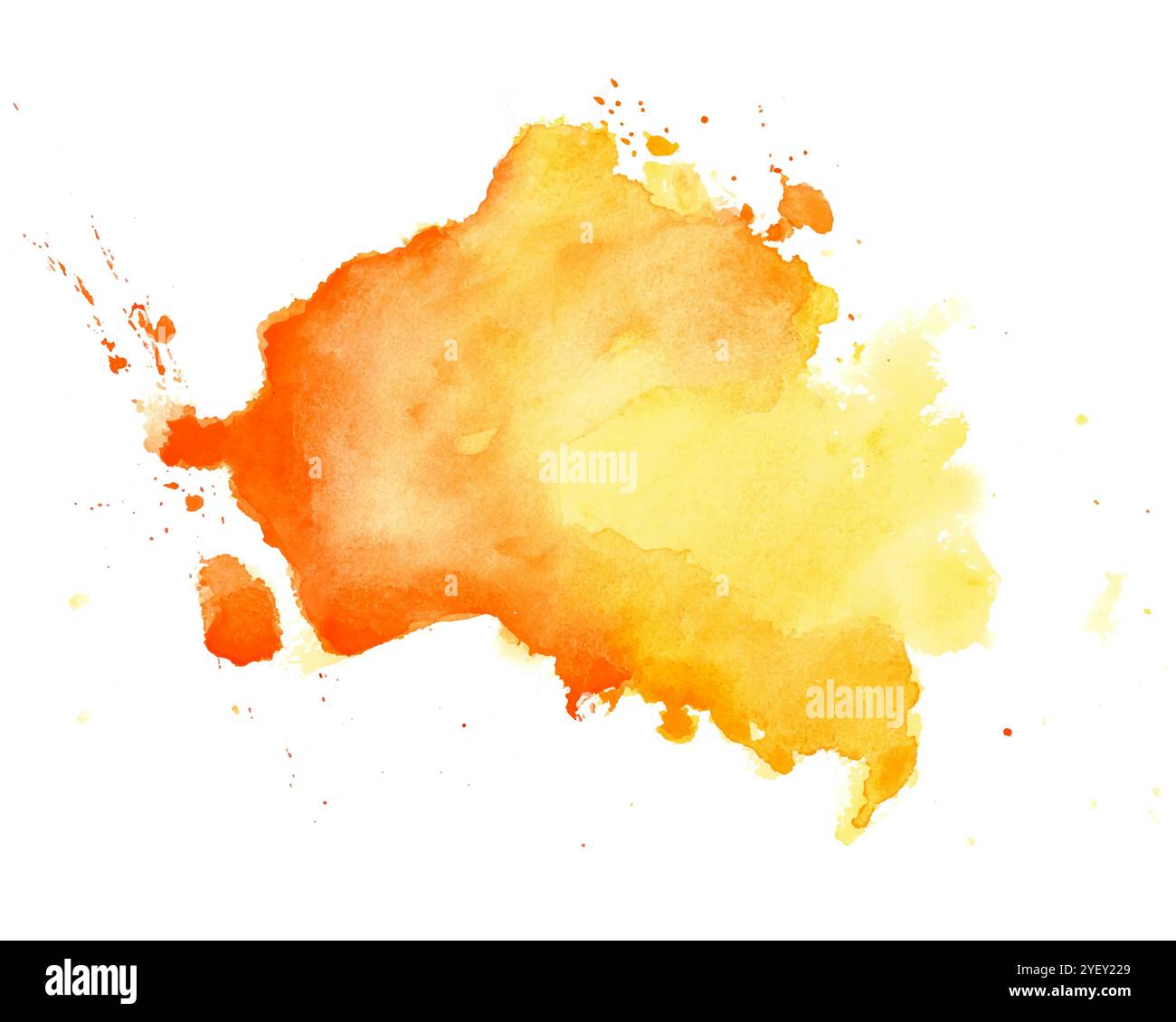 abstract yellow watercolor hand drawn texture background Stock Vector ...