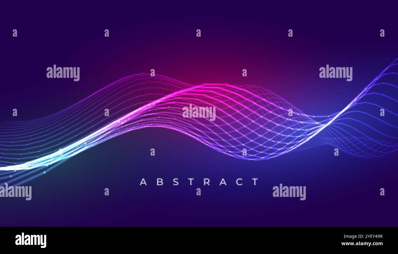 elegant blue wavy lines abstract background design Stock Vector Image ...