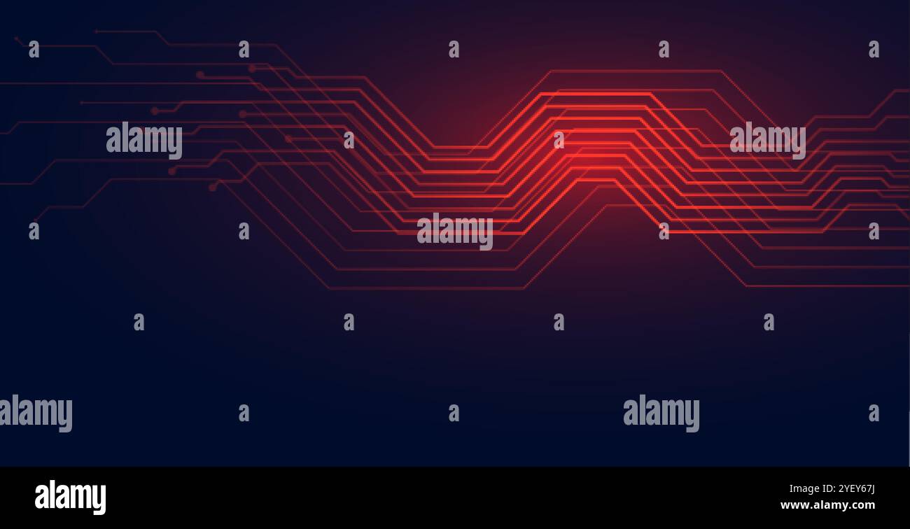 Vector Red Circuit Red circuit board Stock Vector Images - Alamy