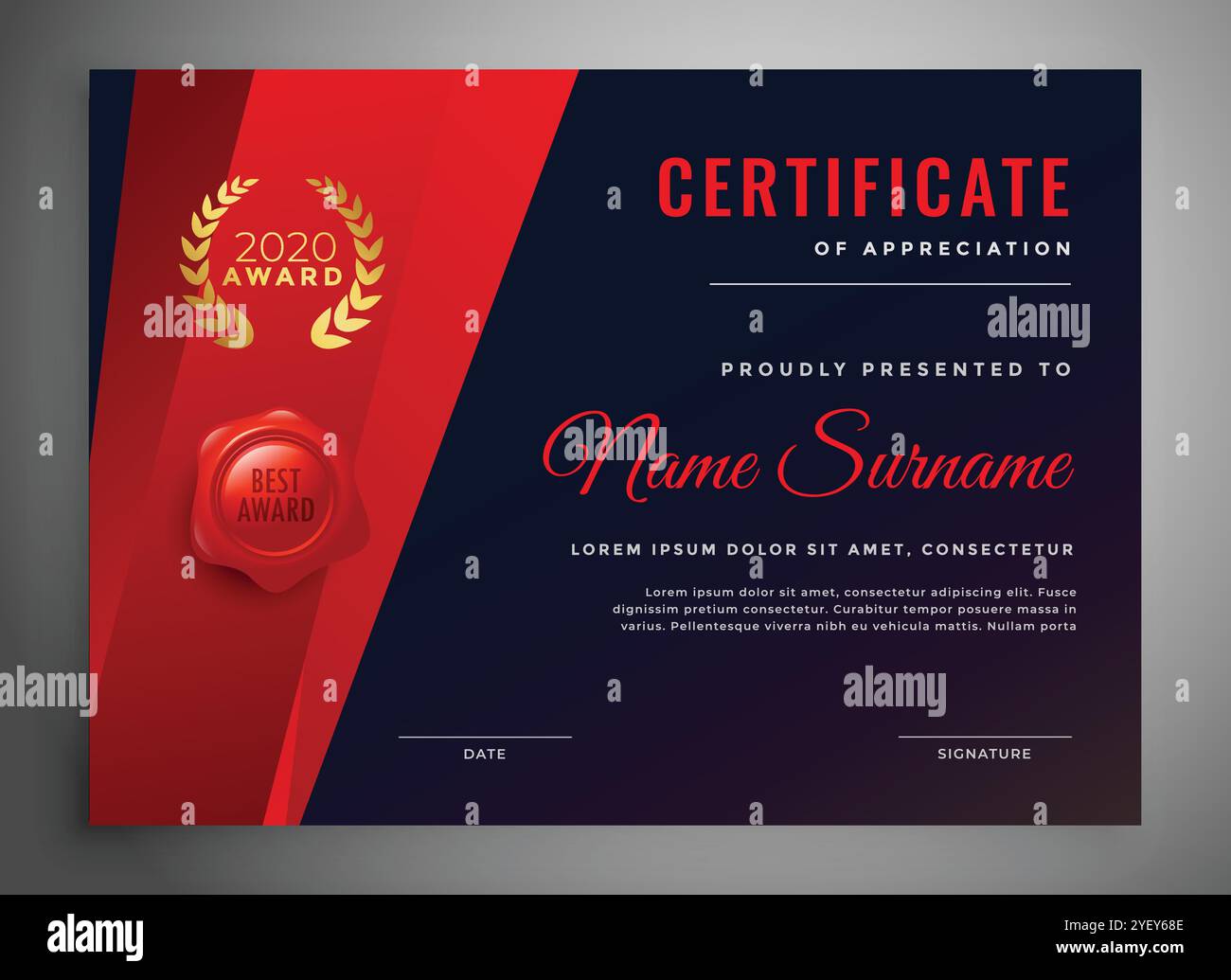 red and black multipurpose certificate template design Stock Vector ...