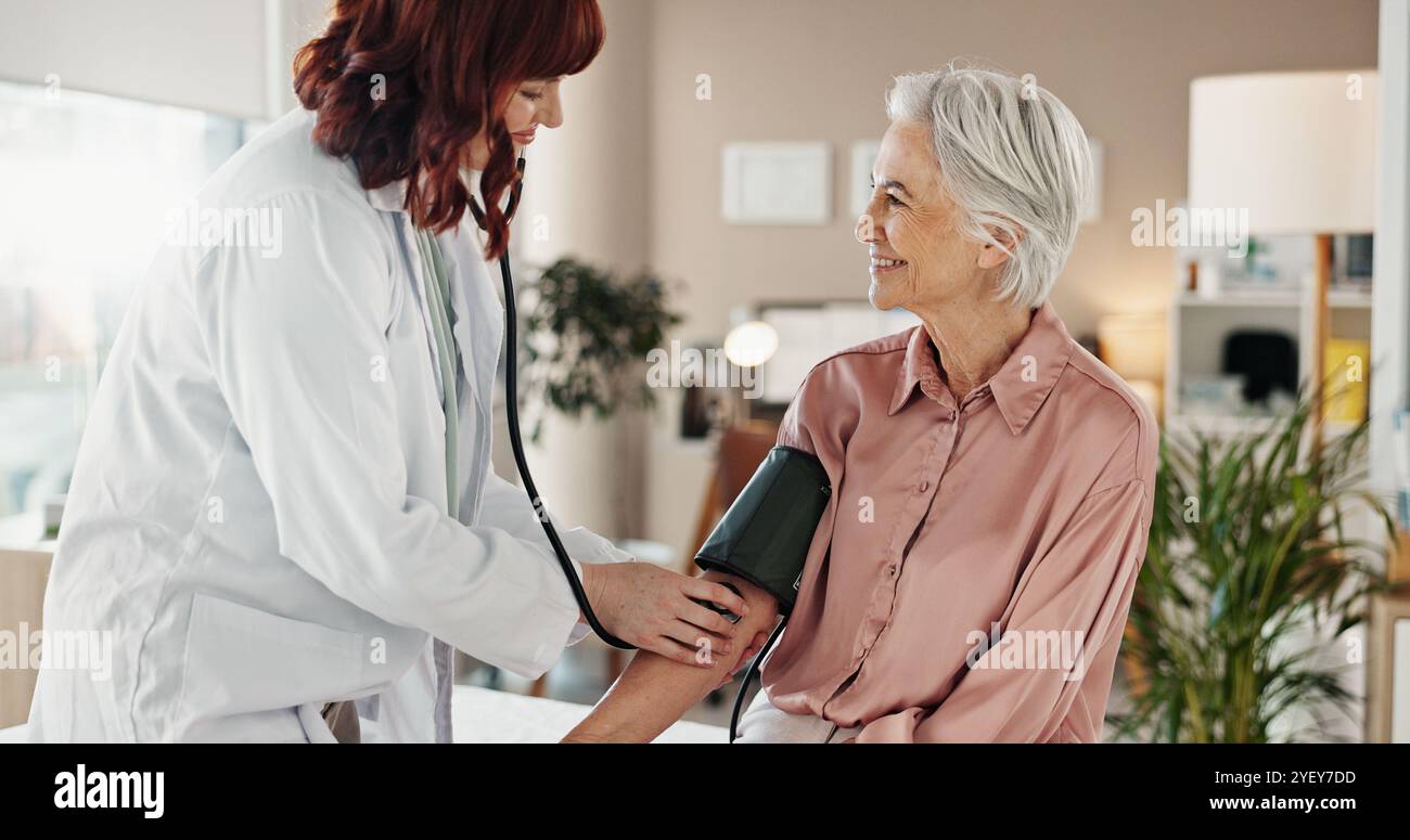 Positive woman doctor pressure hi-res stock photography and images - Alamy