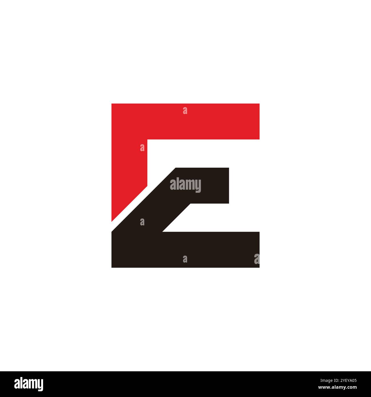letter ec simple colorful geometric lines logo vector Stock Vector