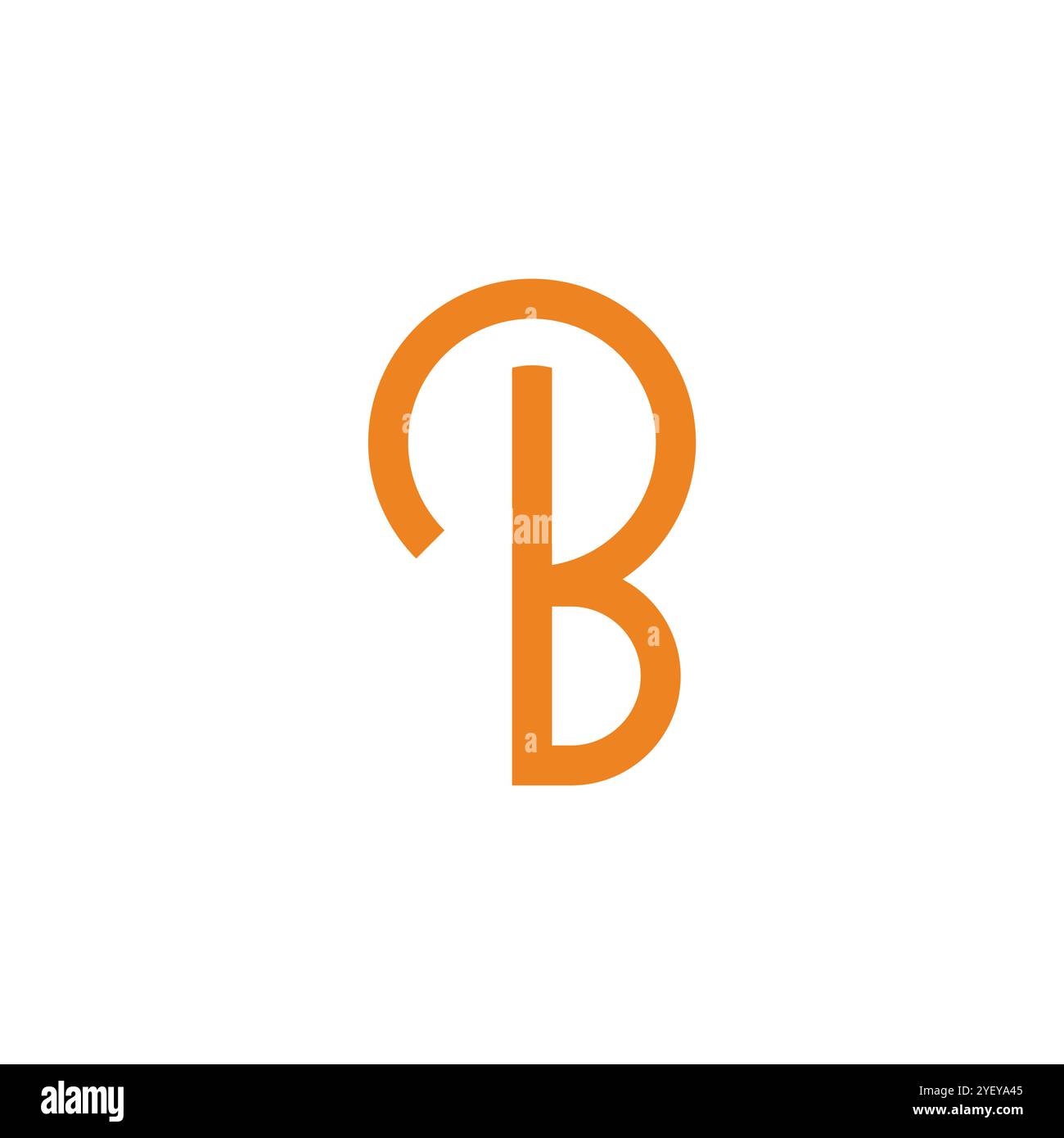 letters bb simple loop lines simple geometric logo vector Stock Vector