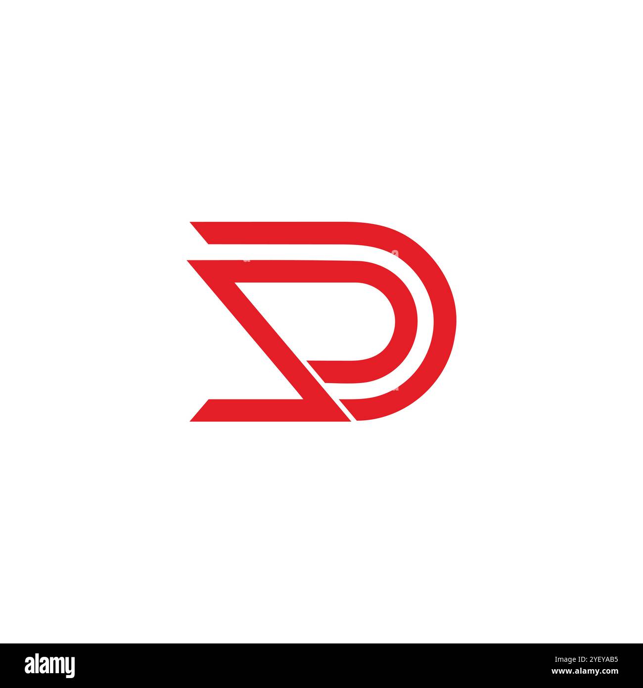 letters sd stripes simple motion run line logo vector Stock Vector
