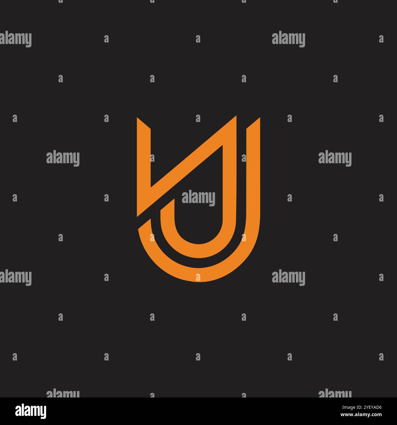 letters vj stripes simple geometric line logo vector Stock Vector