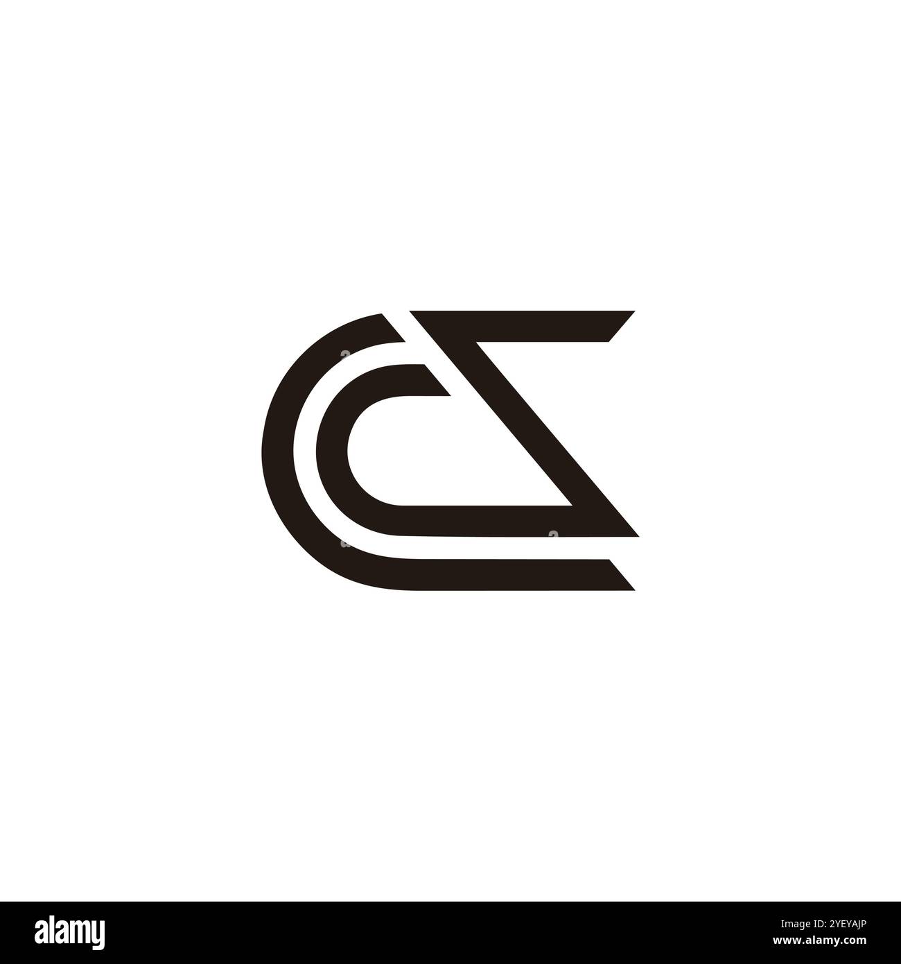 letters cs stripes simple geometric line logo vector Stock Vector