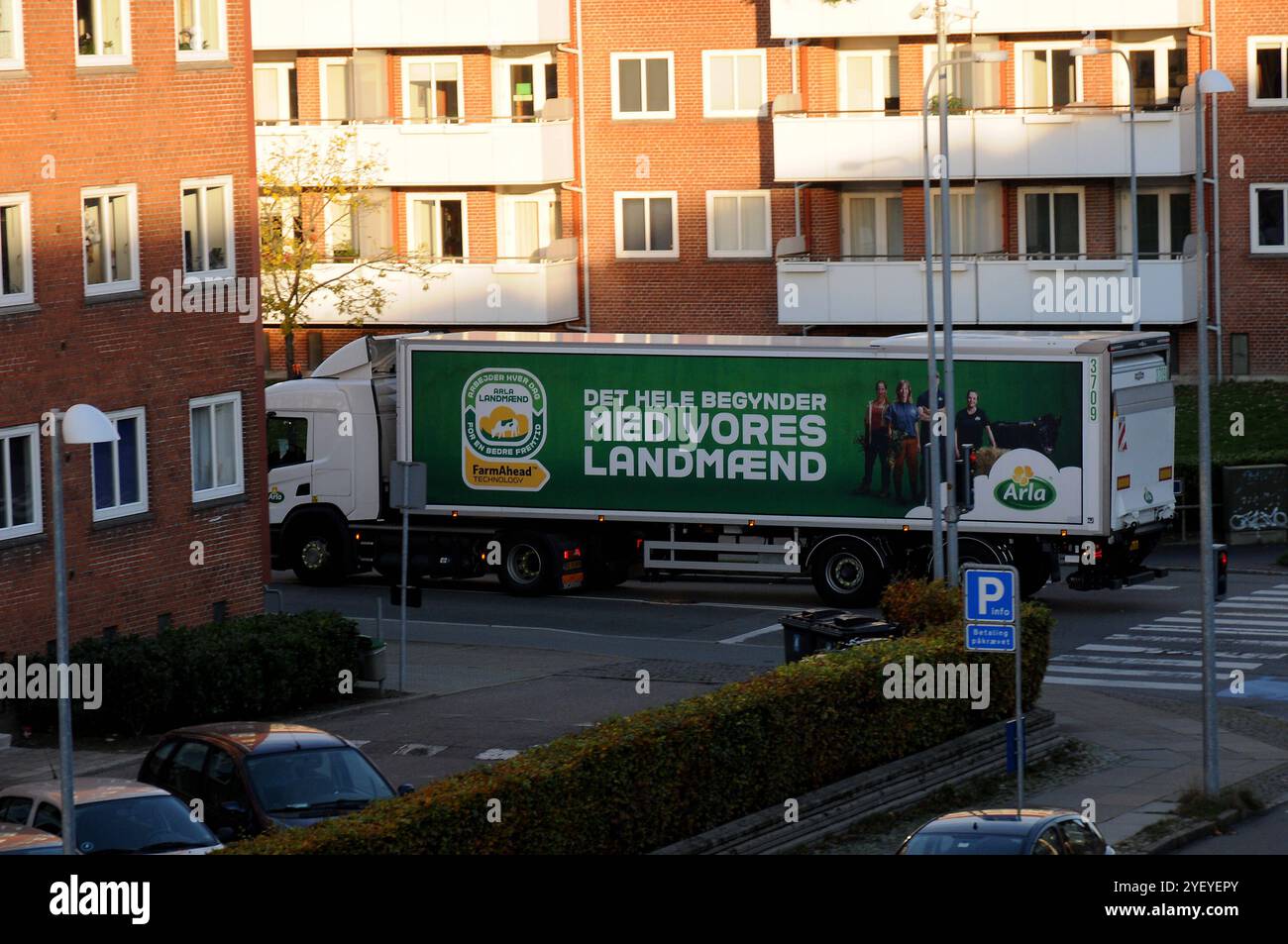 Copenhagen/ DenmarK/02 November 2024/Aral milkd products delivery ruck ...