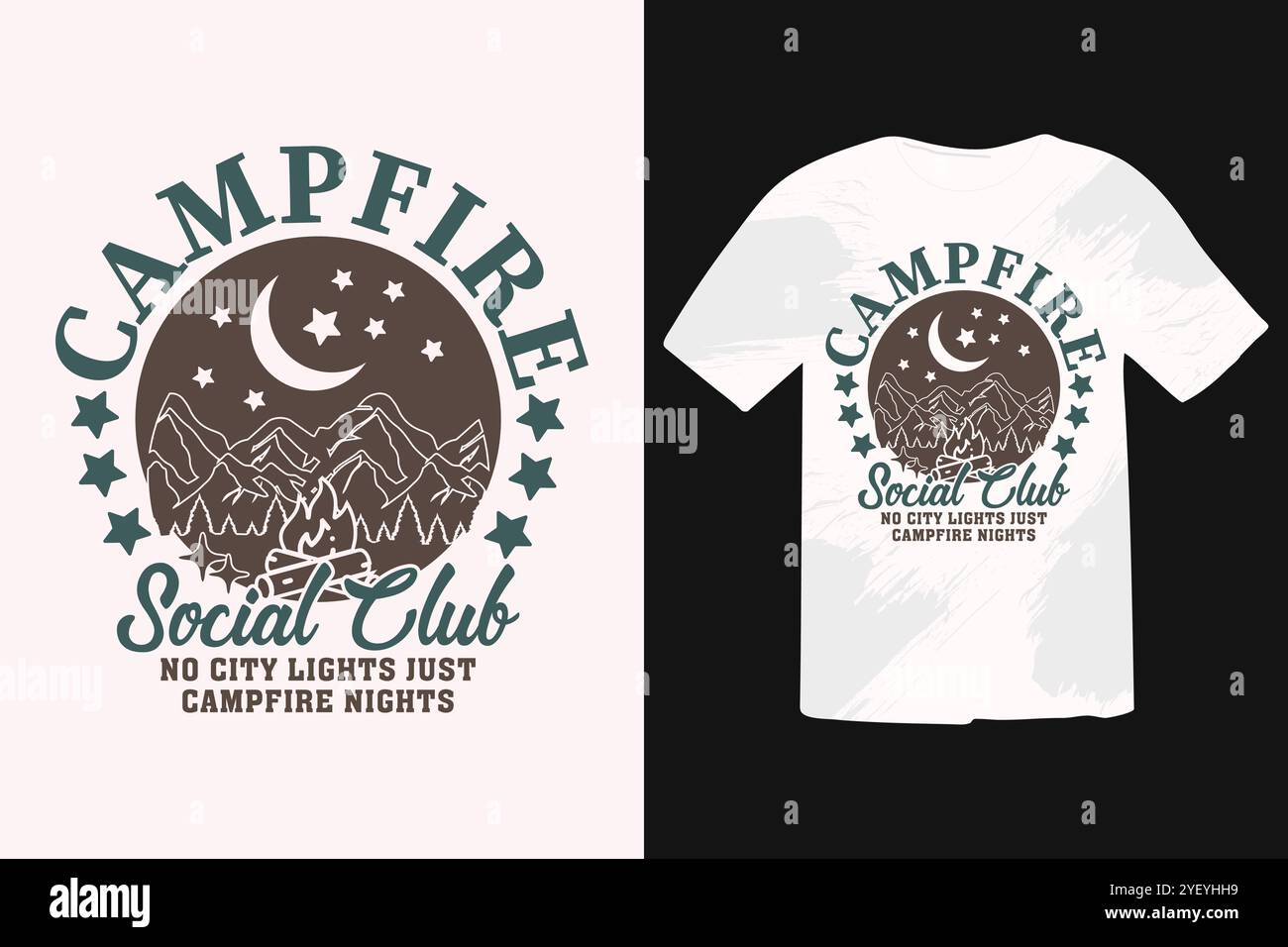 Camping summer t-shirt design Stock Vector