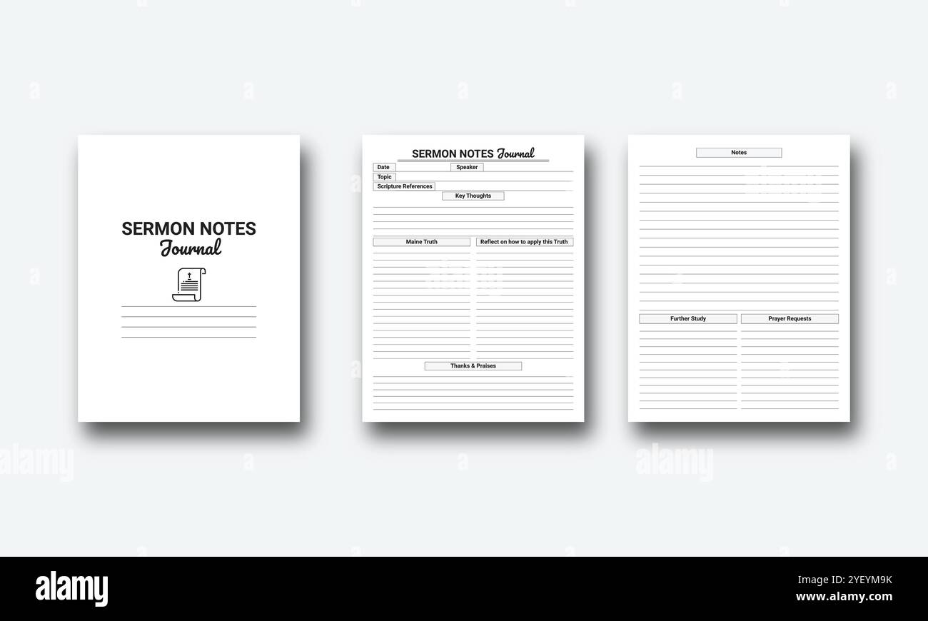 KDP Log Book Interior Vectors Stock Vector