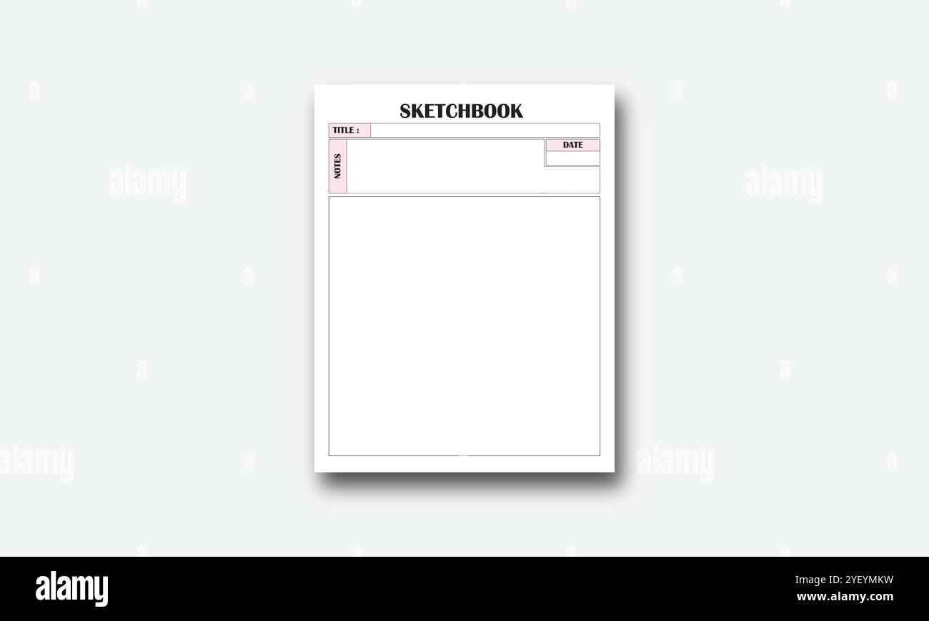 KDP Log Book Interior Vectors Stock Vector