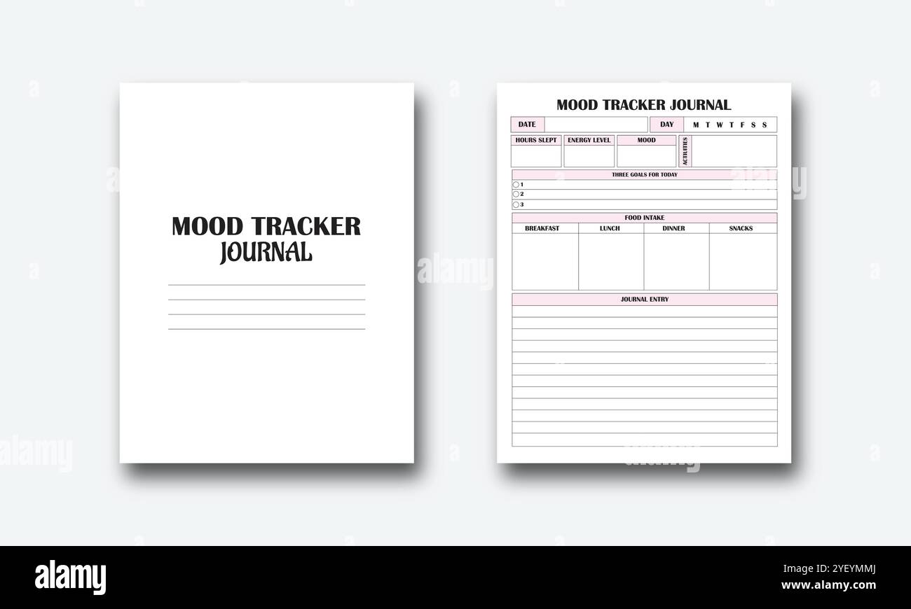 KDP Log Book Interior Vectors Stock Vector