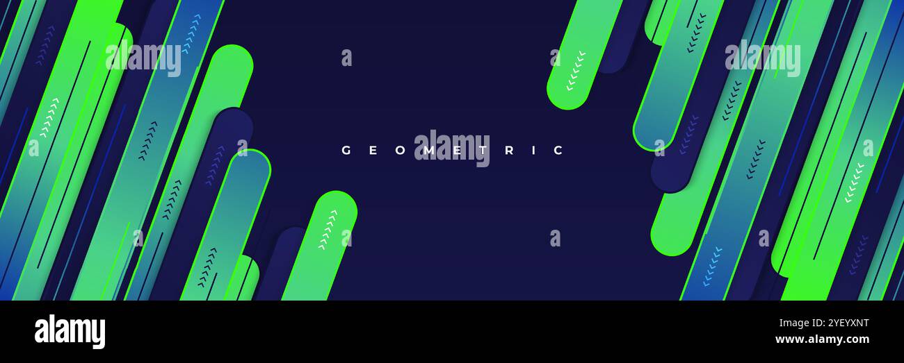 Abstract green and blue banner template hi-res stock photography and ...