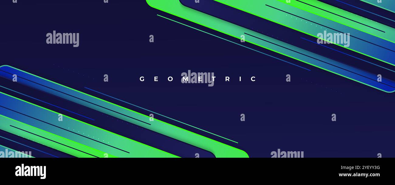 Abstract Background with Blue and Green Gradient Geometric Shapes ...