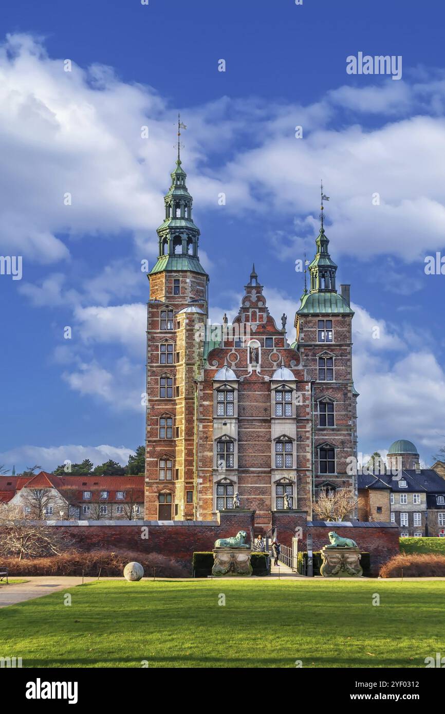 Rosenborg palace is a renaissance castle located in Copenhagen Stock ...