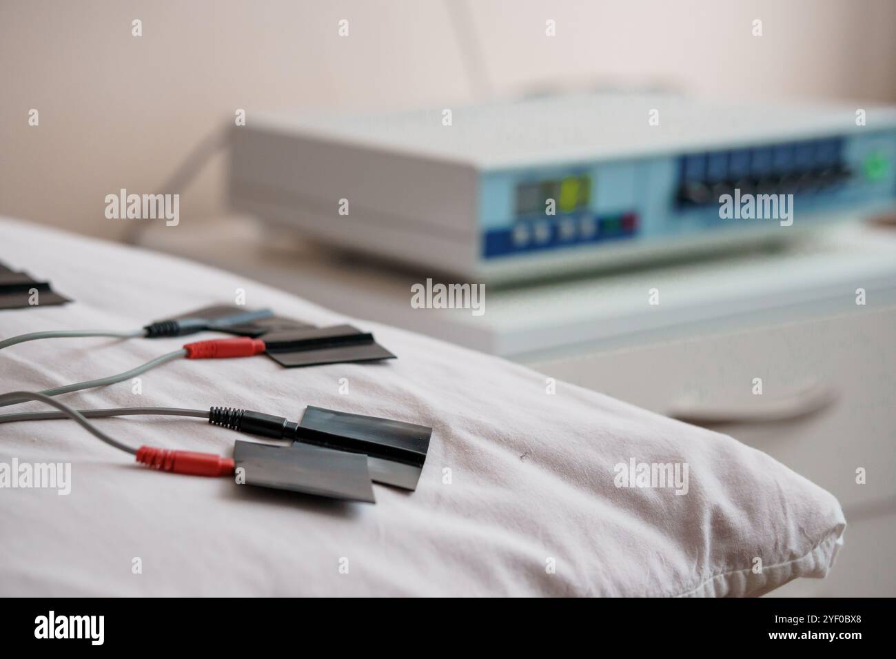 Medical Electrotherapy Equipment Setup for Pain Management Stock Photo ...