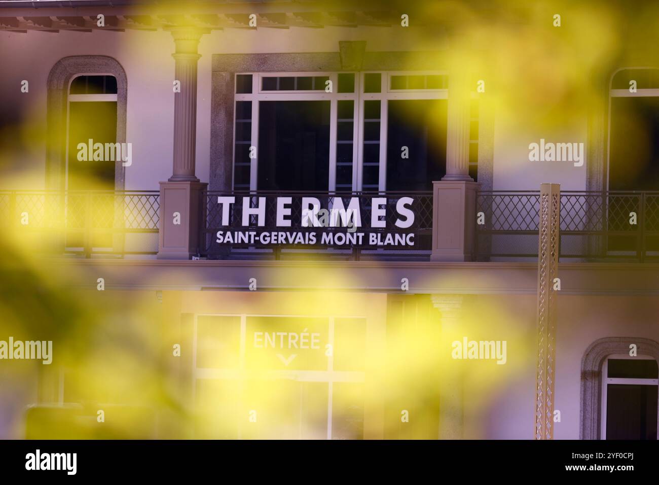 Saint-Gervais Mont-Blanc thermal spa in the french Alps. France Stock ...