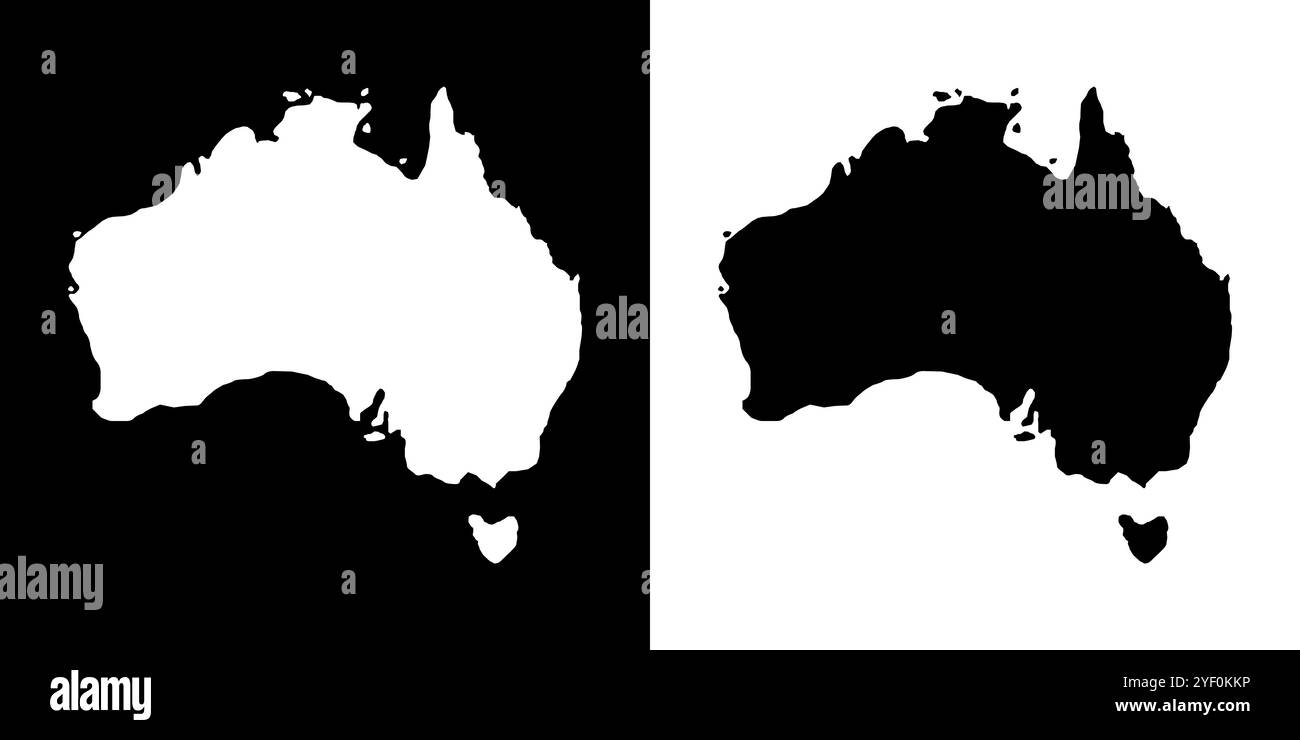 Australia map Black and White Stock Photos & Images - Alamy
