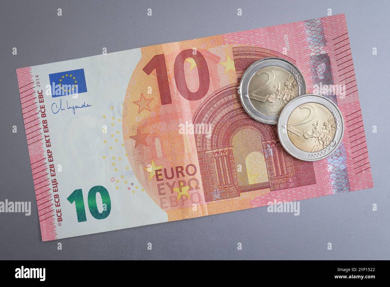 Symbolic photo of the introduction of a minimum wage of 14 euros Stock Photo