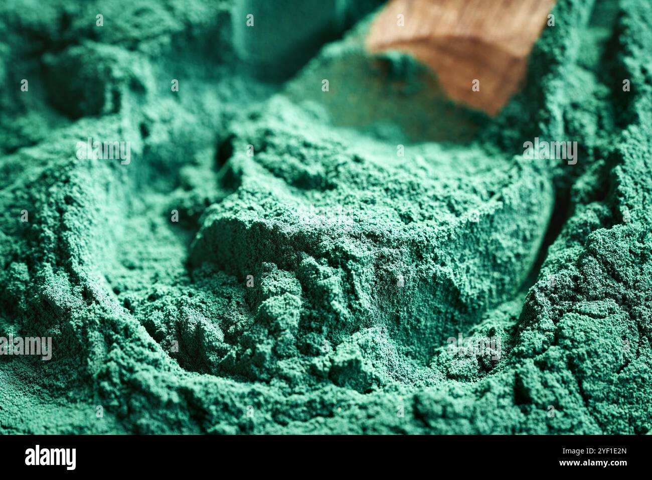 Closeup of green spirulina algae powder Stock Photo - Alamy