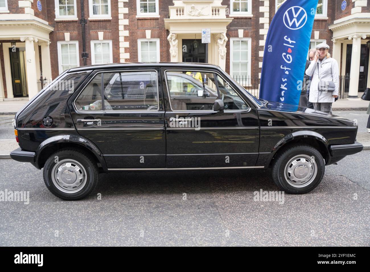 Central London, UK. 2nd November 2024. VW golf . The wonderful pioneering vehicles on display today at the inaugural of St James’s Motoring Spectacle, showcasing many the Veteran Car Run stars, everything from the earliest vintage motor cars and motorcycles to the latest hypercars in central London England UK  Credit: Xiu Bao/Alamy Live News Stock Photo