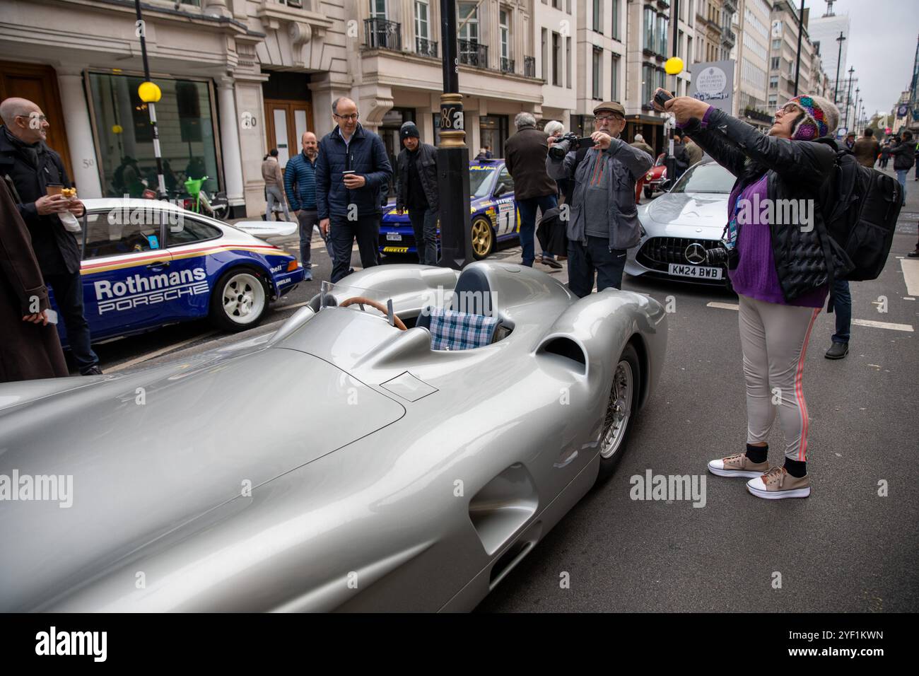 London, UK, 2nd November 2024 Thousands of motor enthusiasts attend the inaugural St James’s Motoring Spectacle held on Pall Mall, Central London. Organised by the Royal Automobile Club as a successor to the St James’s International Concours this new event aims to become the largest and most prestigious gathering of veteran and classic motor vehicles. With Westminster Council giving permission for road closures in St James’s and the surrounding areas thousands are expected to attend the one day event. Credit: James Willoughby/ALAMY Live News Stock Photo