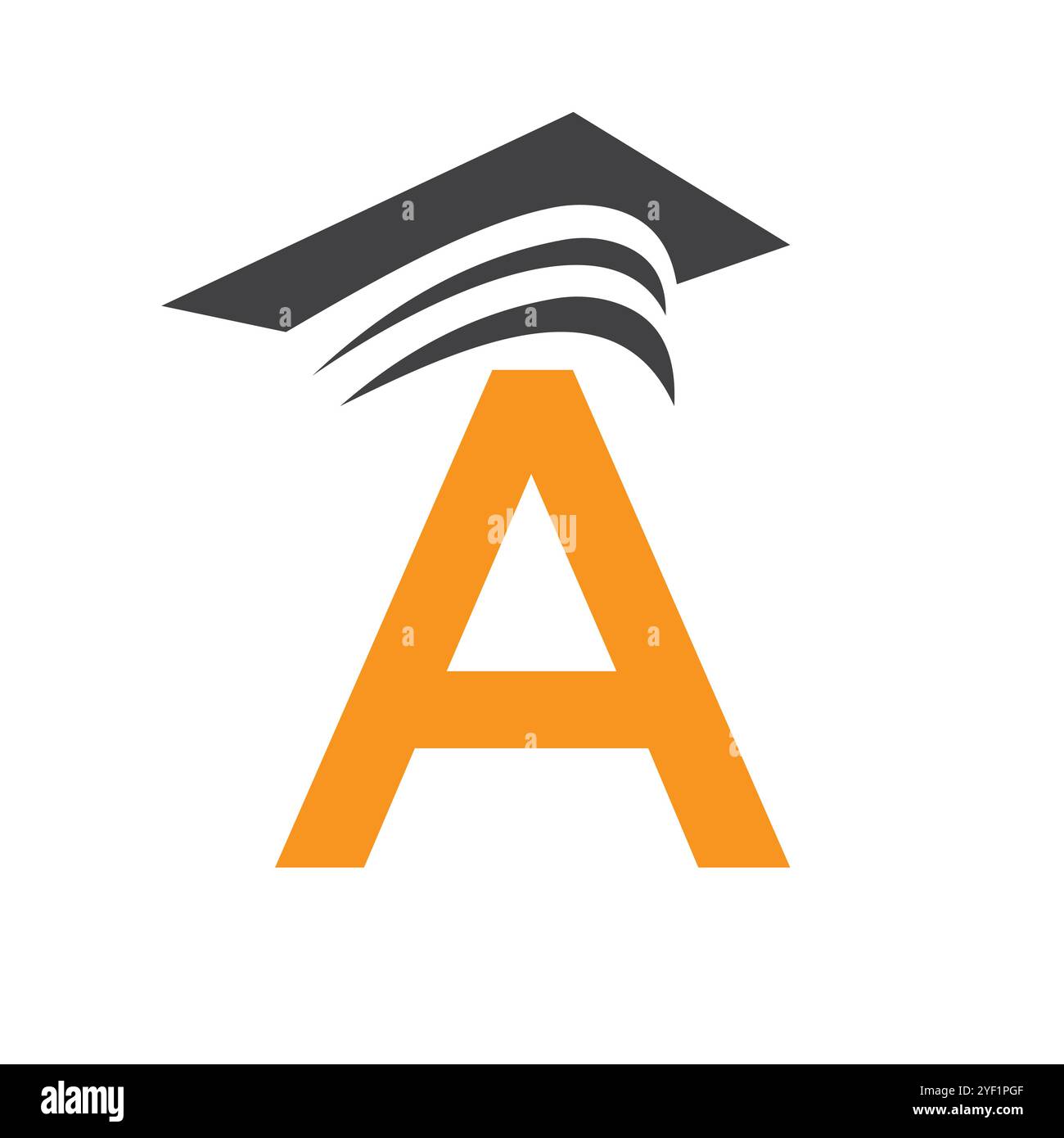 Letter A Education Logo Concept With Graduation Hat. Education Hat ...