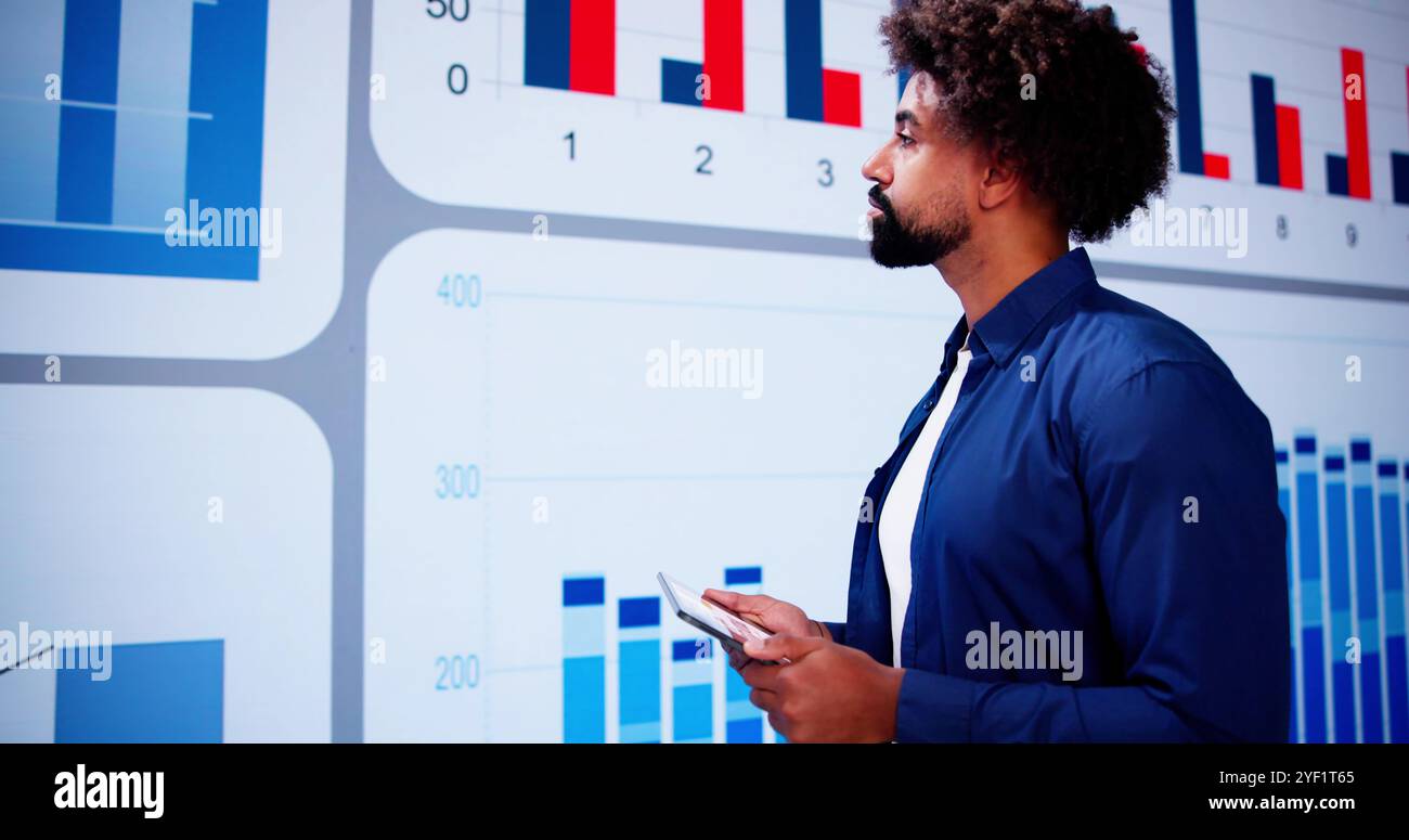 Business AI Data Software. Information Report Research Stock Photo