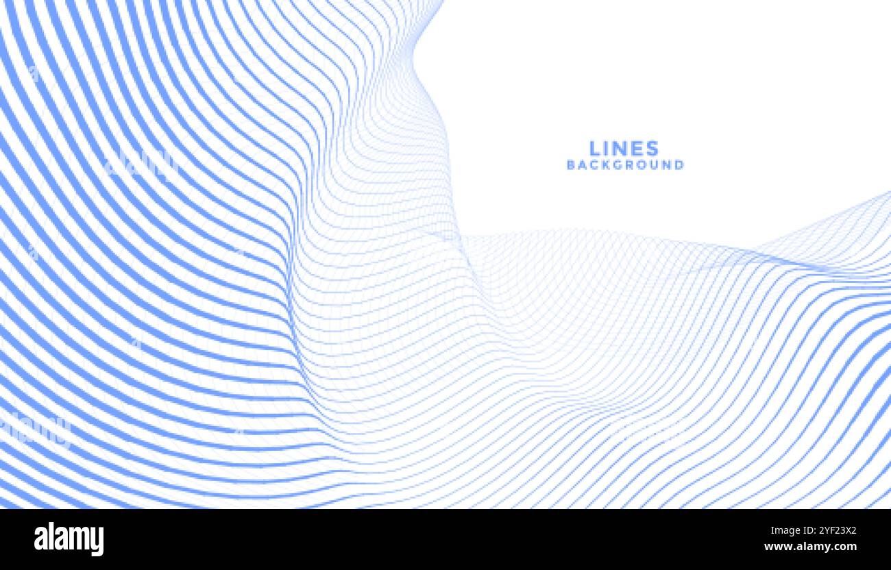 Blue wavy lines Stock Vector Images - Alamy