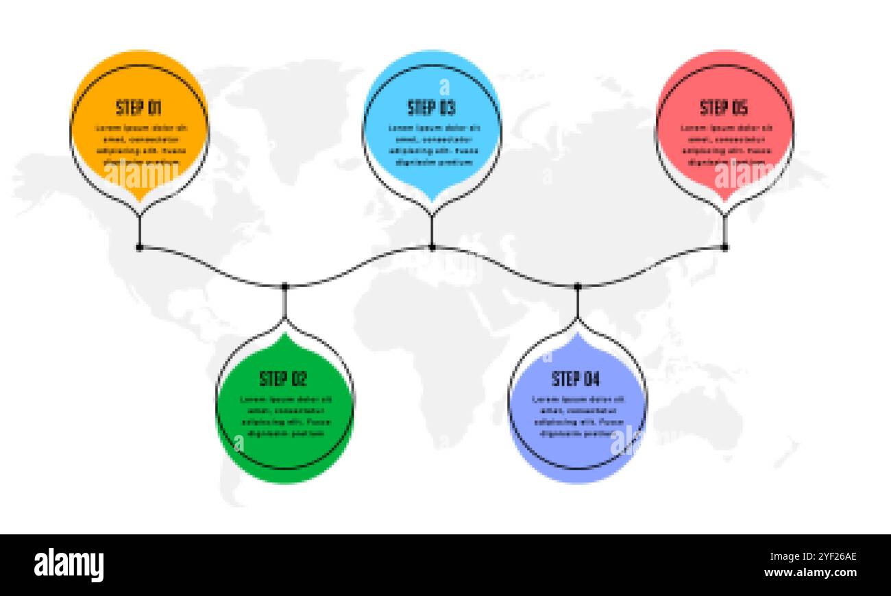 five steps modern infographic timeline background design Stock Vector ...