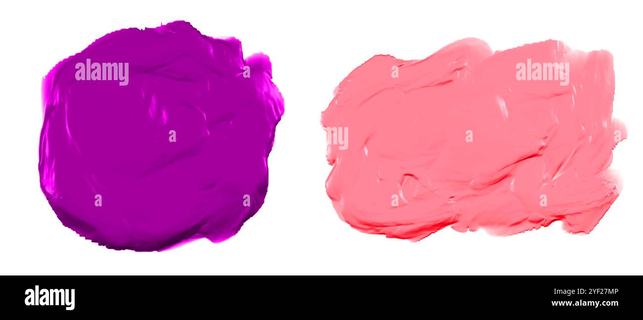 thick paint brush stroke watercolor texture set Stock Vector Image ...