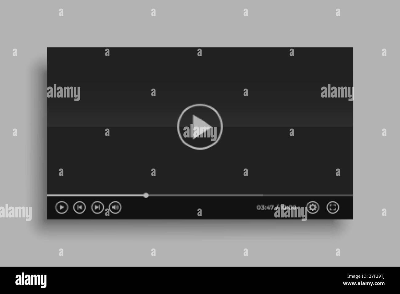 social media black video player mockup design Stock Vector Image & Art ...