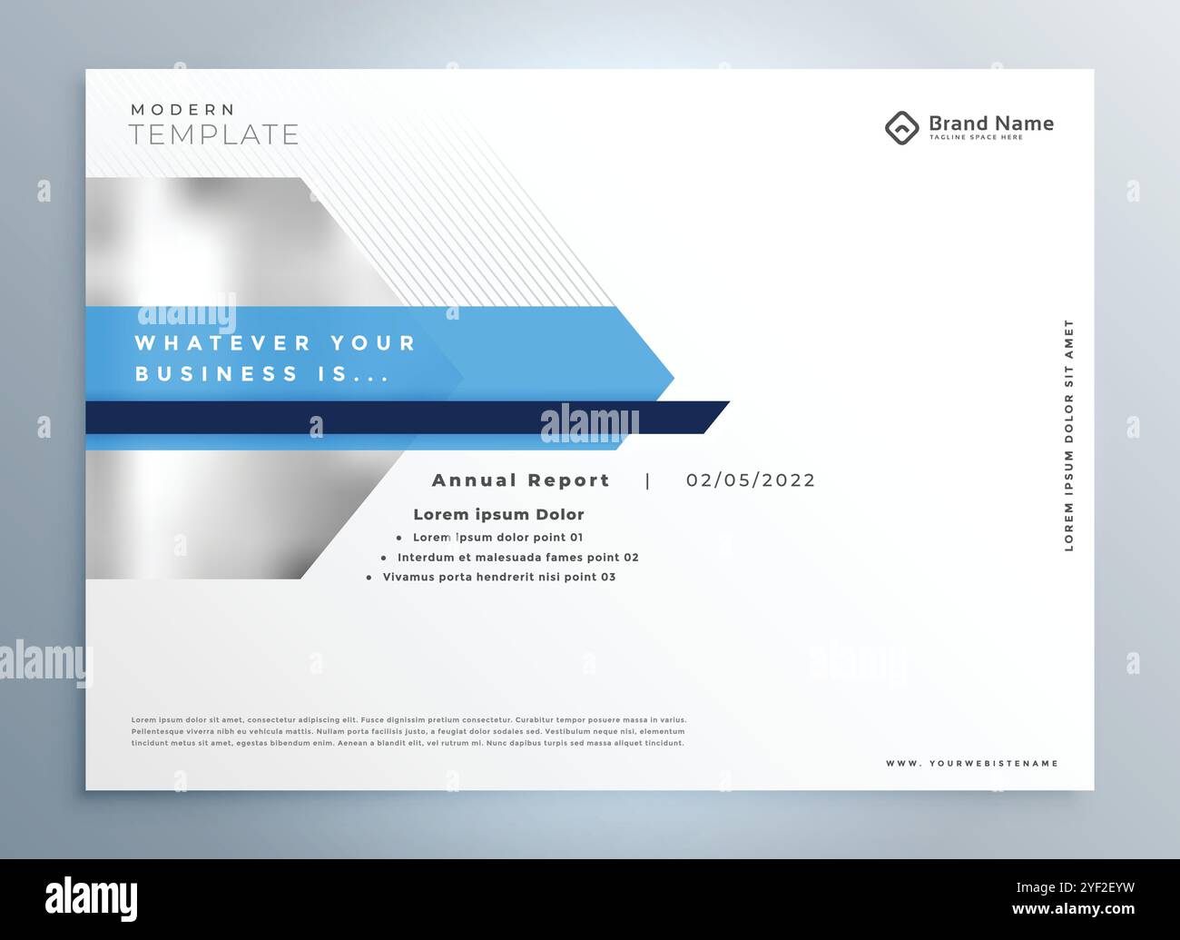 elegant blue modern business presentation template design Stock Vector ...