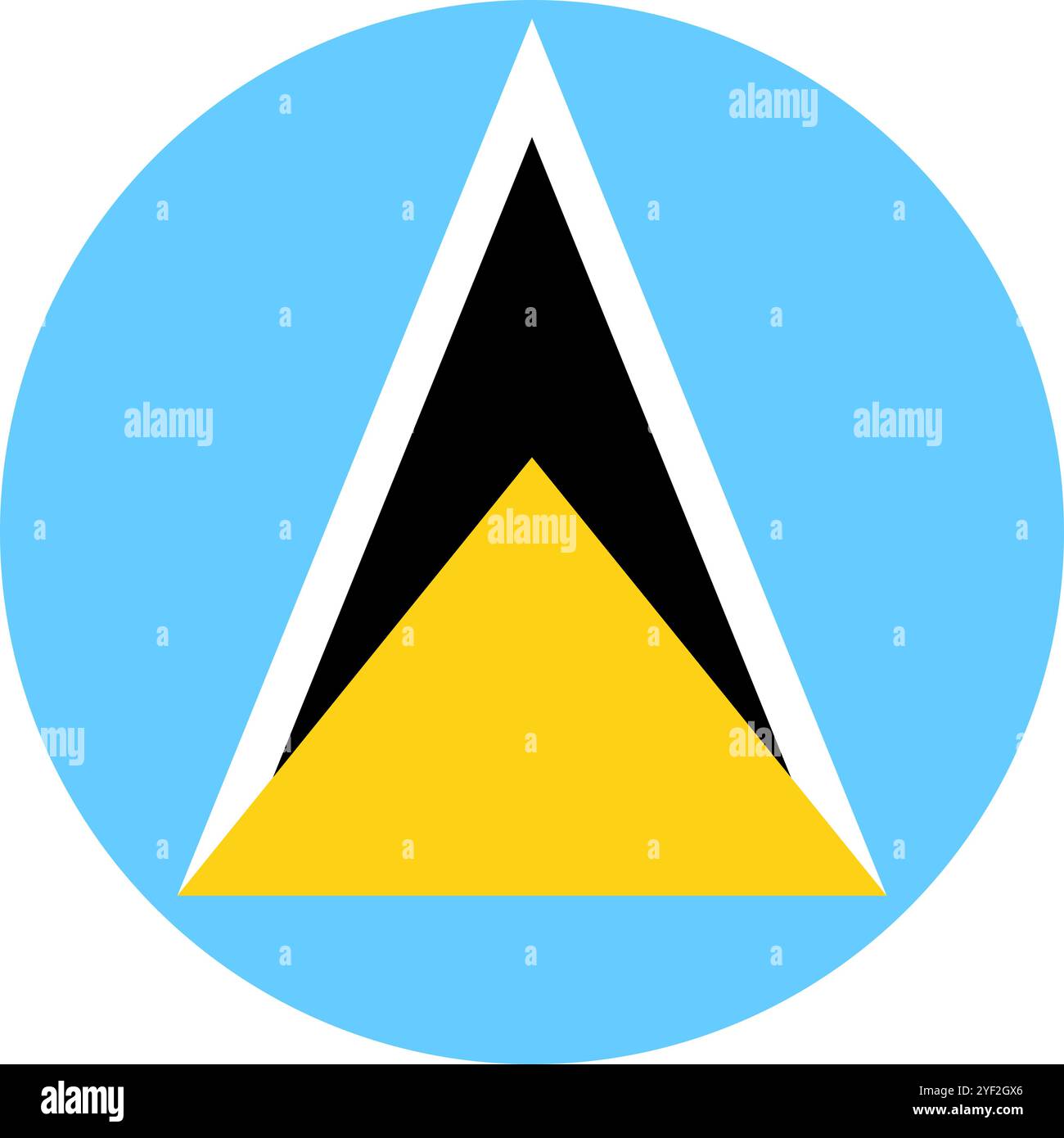Saint Lucia Circle Flag, Circle Flag of Saint Lucia, Vector Images ...