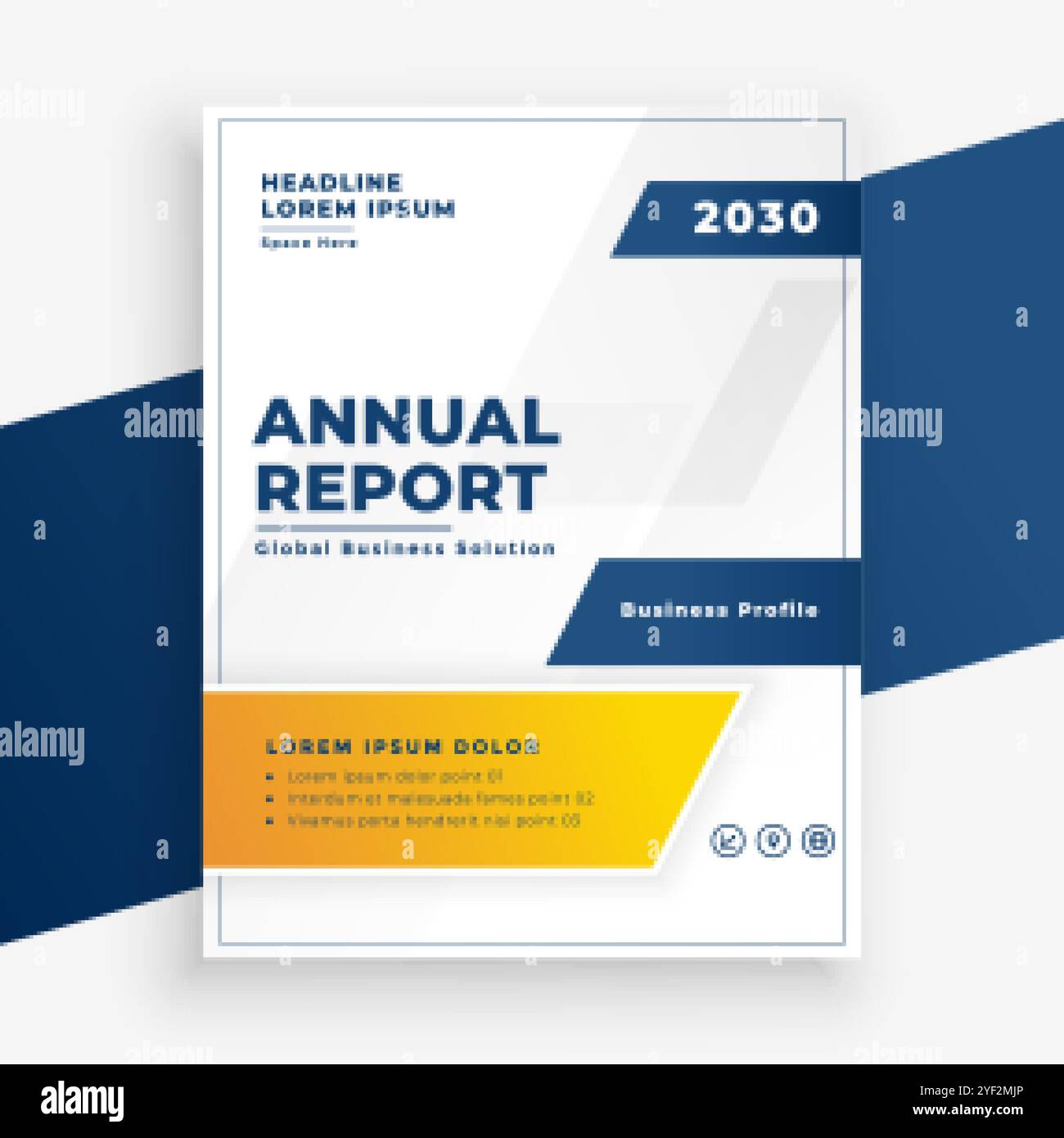 elegant annual report business flyer modern design Stock Vector Image ...