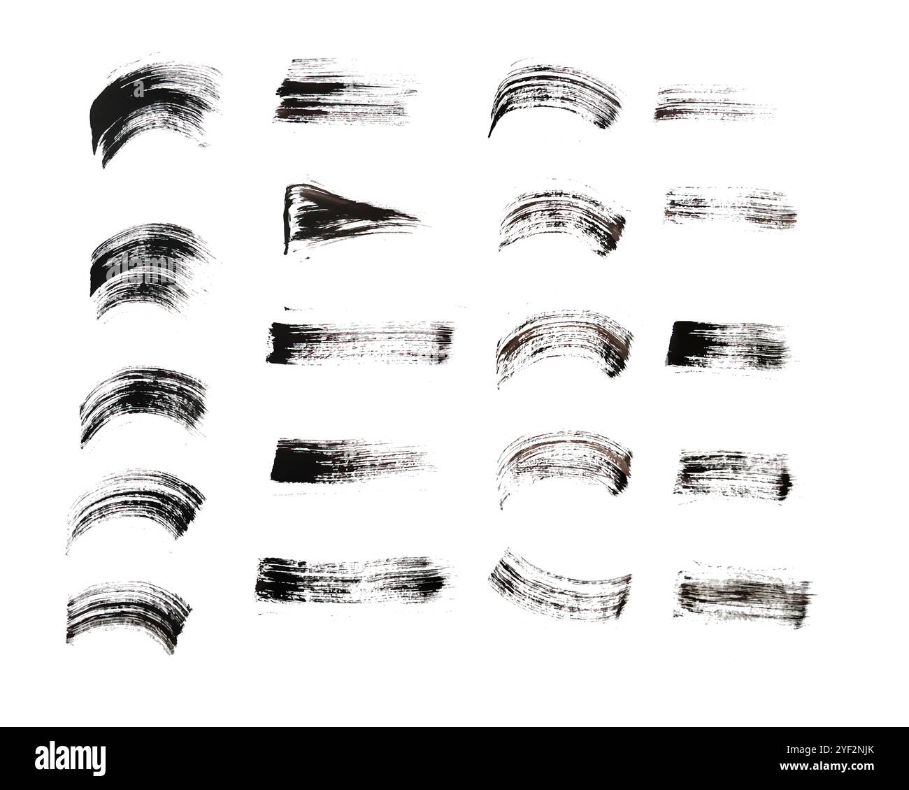 hand drawn brush stroke in various style design Stock Vector Image ...