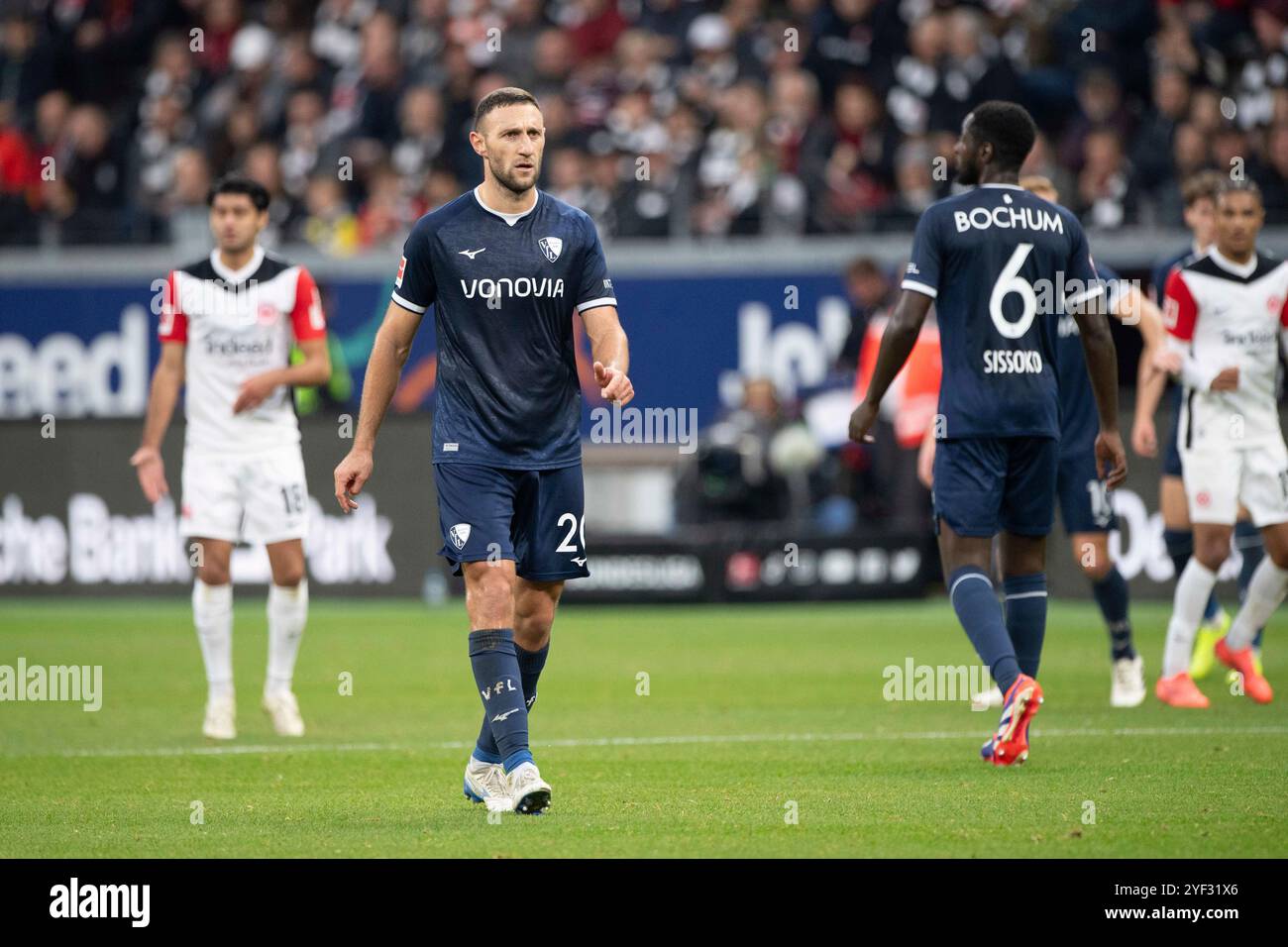 Ivan ORDETS (BO) whole figure, whole figure, whole body, football 1. Bundesliga, 9. matchday, Eintracht Frankfurt (F) - VfL Bochum (BO) 7-2 on November 2nd, 2024 in Deutsche Bank Park, Frankfurt/ Germany. #DFL regulations prohibit any use of photographs as image sequences and/or quasi-video # Stock Photo