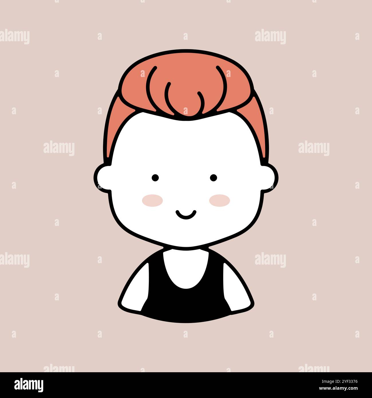 Man boy character face avatar vector icon. Hipster symbol. Avatar ...