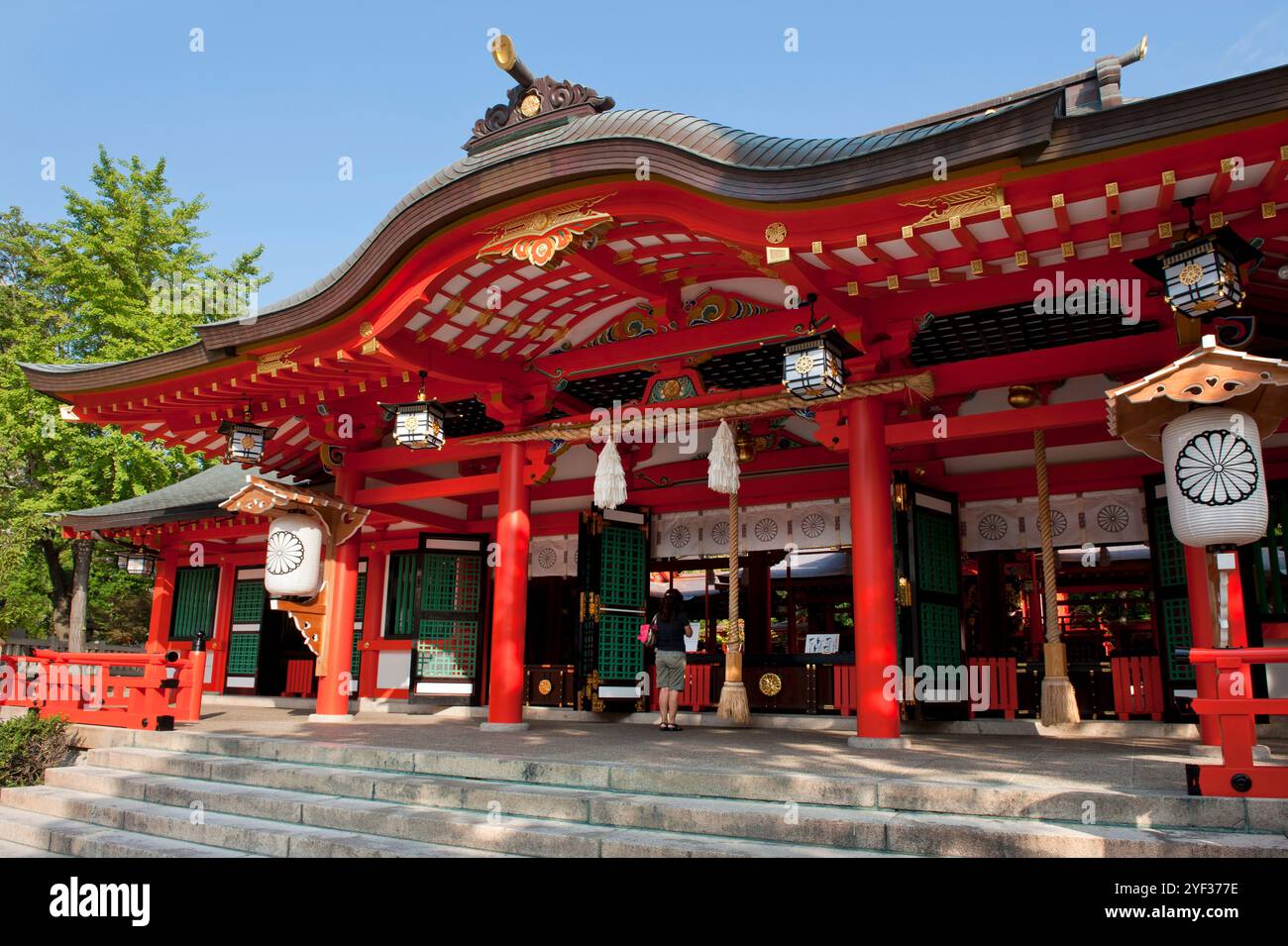 Ikuta Jinja Shinto shrine in the heart of Kobe City, Japan. Stock Photo