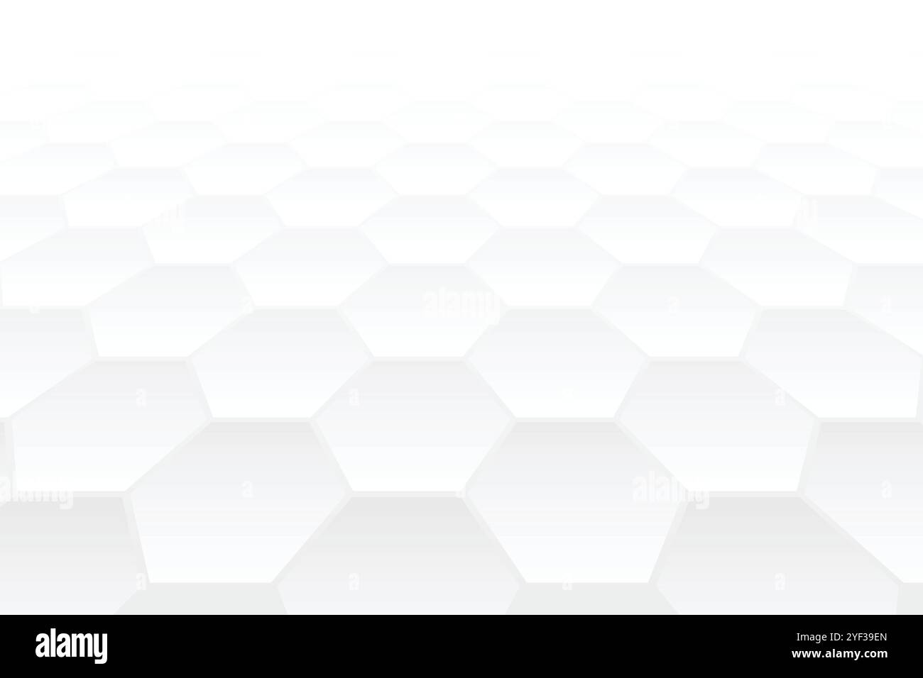 hexagonal shape 3d perspective style white background design Stock ...