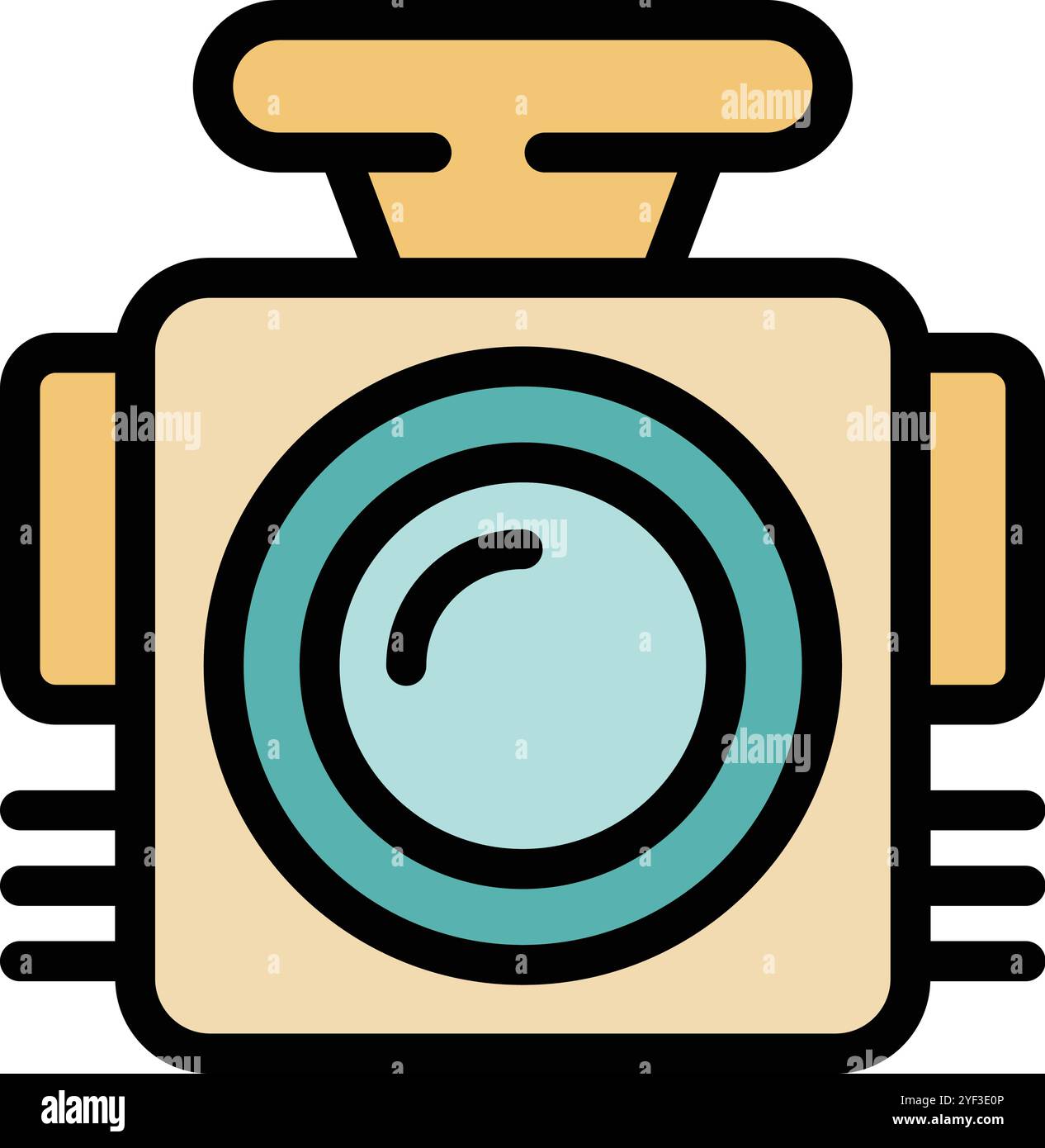 Car dvr camera recording traffic situation while driving on the road Stock Vector