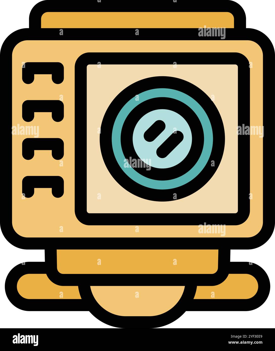 Electronic device with a lens, designed for capturing immersive footage during dynamic activities Stock Vector