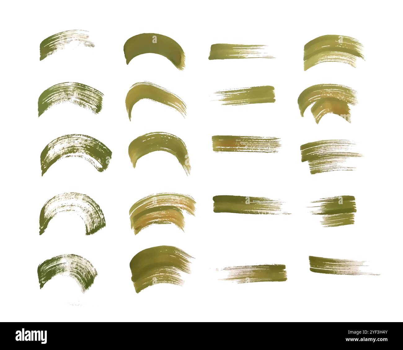 hand painted watercolor brush stroke textures set Stock Vector Image ...