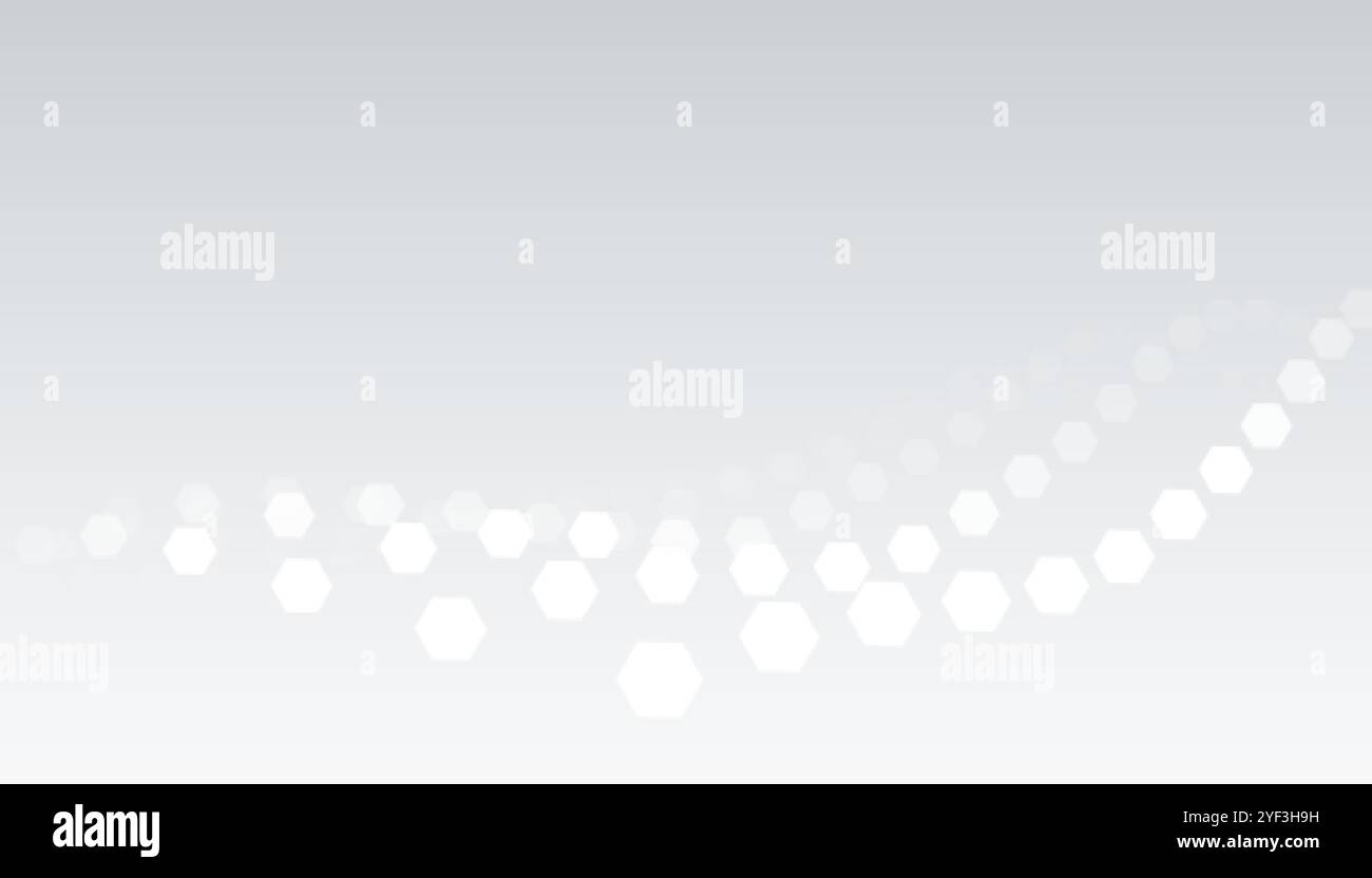 white gray background with hexagonal wave pattern design Stock Vector ...