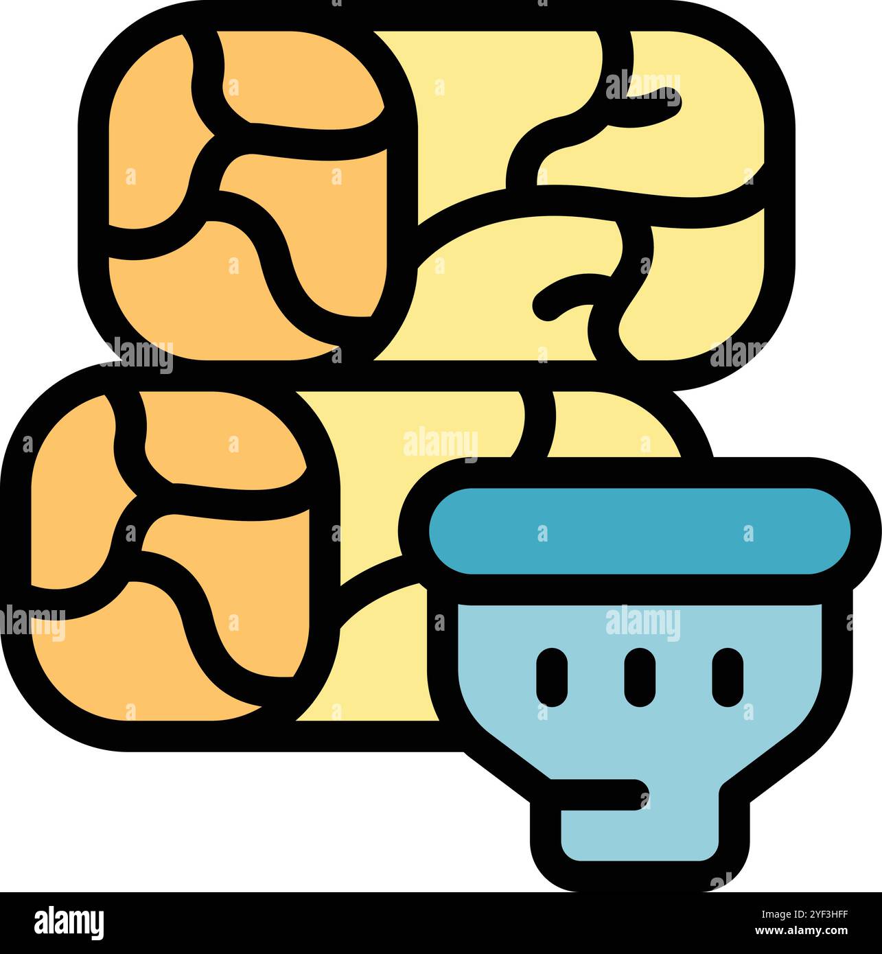 Water filter cartridge replacing icon in modern filled outline style ...