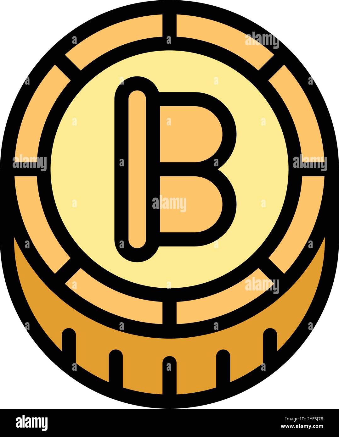 B coin Stock Vector Images - Alamy