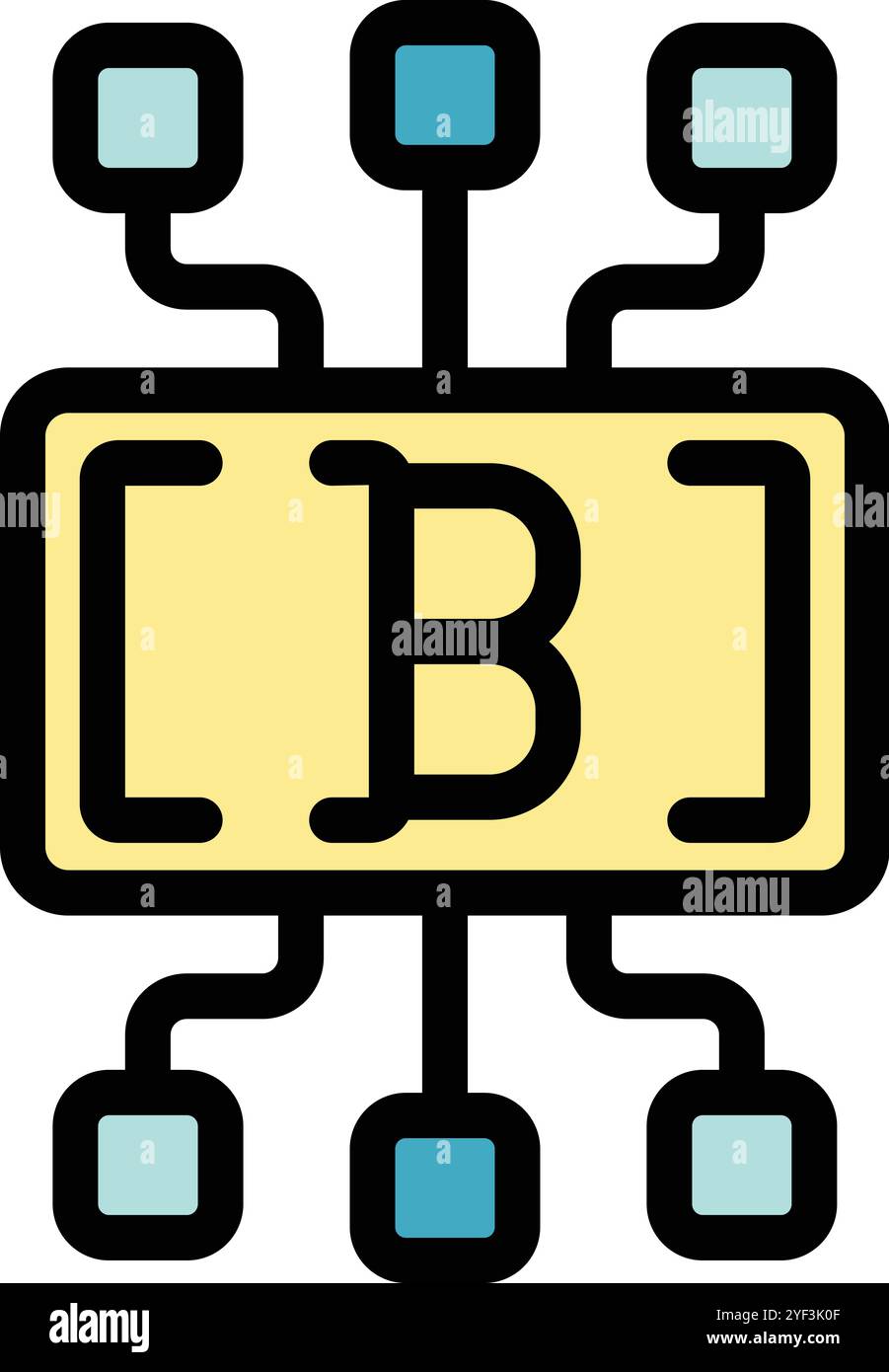 Vector illustration depicting the bitcoin network connecting with ...