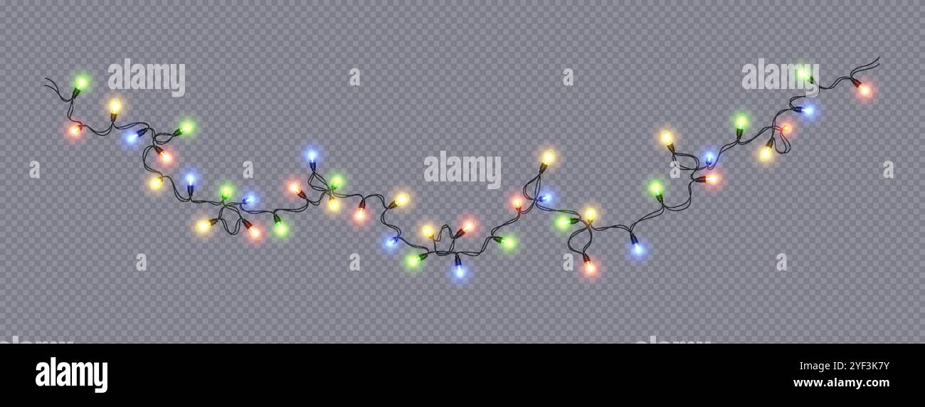 Garland lights christmas lights sparkle Stock Vector Images - Alamy